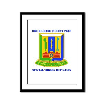 1AD3BCTSTB - M01 - 02 - DUI - 3rd BCT - Special Troops Bn with Text - Framed Panel Print