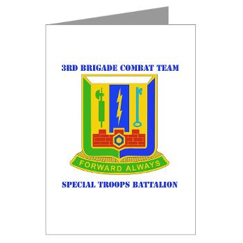1AD3BCTSTB - M01 - 02 - DUI - 3rd BCT - Special Troops Bn with Text - Greeting Cards (Pk of 10)