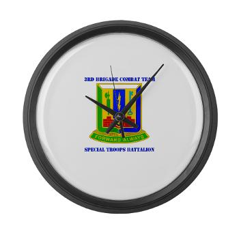 1AD3BCTSTB - M01 - 03 - DUI - 3rd BCT - Special Troops Bn with Text - Large Wall Clock