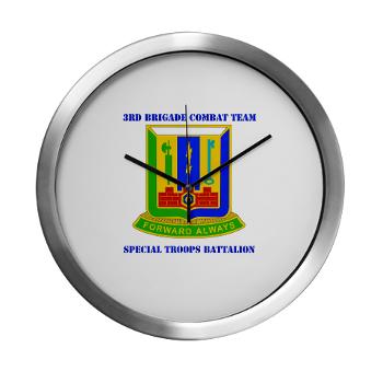 1AD3BCTSTB - M01 - 03 - DUI - 3rd BCT - Special Troops Bn with Text - Modern Wall Clock - Click Image to Close