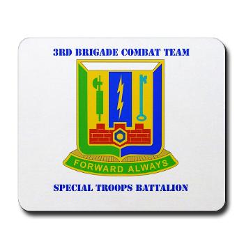 1AD3BCTSTB - M01 - 03 - DUI - 3rd BCT - Special Troops Bn with Text - Mousepad