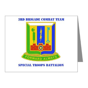1AD3BCTSTB - M01 - 02 - DUI - 3rd BCT - Special Troops Bn with Text - Note Cards (Pk of 20)