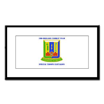 1AD3BCTSTB - M01 - 02 - DUI - 3rd BCT - Special Troops Bn with Text - Small Framed Print - Click Image to Close
