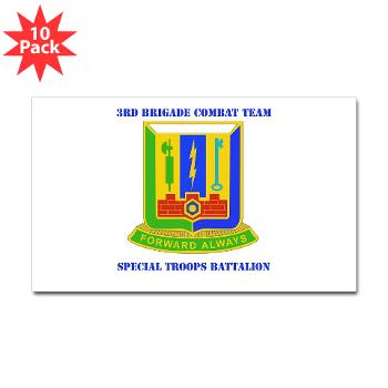 1AD3BCTSTB - M01 - 01 - DUI - 3rd BCT - Special Troops Bn with Text - Sticker (Rectangle 10 pk)