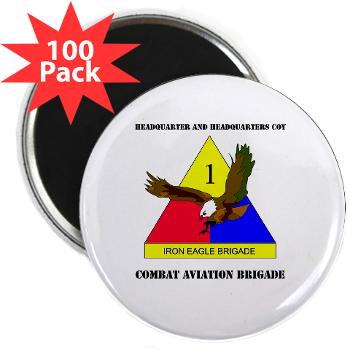 1ADCABHHC - M01 - 01 - DUI - HQ & HQ Coy with Text - 2.25" Magnet (100 pack) - Click Image to Close