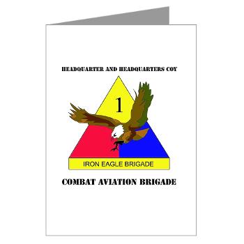1ADCABHHC - M01 - 02 - DUI - HQ & HQ Coy with Text - Greeting Cards (Pk of 10)
