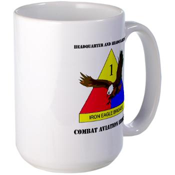 1ADCABHHC - M01 - 03 - DUI - HQ & HQ Coy with Text - Large Mug - Click Image to Close