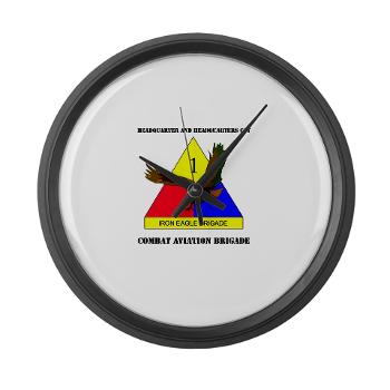 1ADCABHHC - M01 - 03 - DUI - HQ & HQ Coy with Text - Large Wall Clock - Click Image to Close