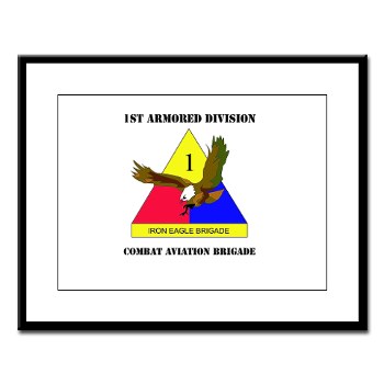 1ADCAB - M01 - 02 - DUI - Combat Avn Bde with Text Large Framed Print