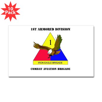 1ADCAB - M01 - 01 - DUI - Combat Avn Bde with Text Sticker (Rectangle 10 pk)
