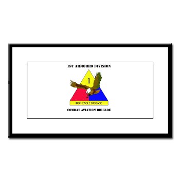 1ADCAB - M01 - 02 - DUI - Combat Avn Bde with Text Small Framed Print