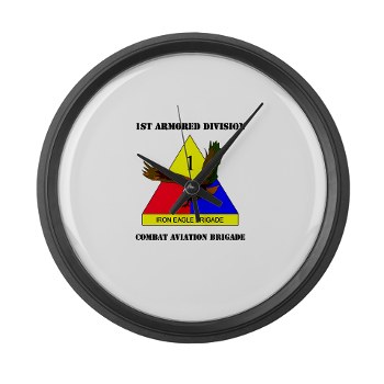 1ADCAB - M01 - 03 - DUI - Combat Avn Bde with Text Large Wall Clock