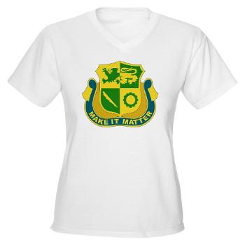 1ADDSTB - A01 - 04 - DUI - Division - Special Troops Battalion - Women's V-Neck T-Shirt