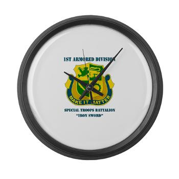 1ADDSTB - M01 - 03 - DUI - Division - Special Troops Battalion with Text - Large Wall Clock