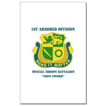1ADDSTB - M01 - 02 - DUI - Division - Special Troops Battalion with Text - Mini Poster Print