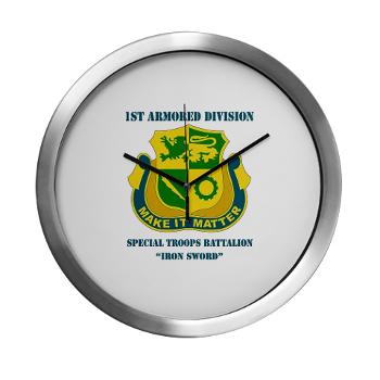 1ADDSTB - M01 - 03 - DUI - Division - Special Troops Battalion with Text - Modern Wall Clock - Click Image to Close