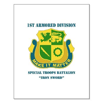 1ADSTBI - M01 - 02 - DUI - Div - Special Troops Bn with Text Small Poster - Click Image to Close