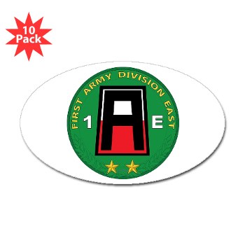 01AE - M01 - 01 - First Army Division East Sticker (Oval 10 pk)