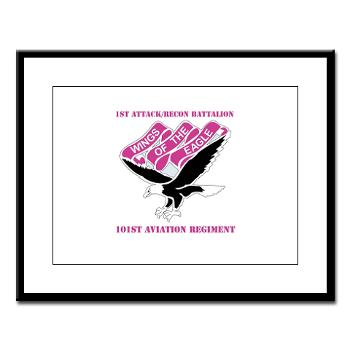 1ARB101AR - M01 - 02 - DUI - 1st Attack/Recon Battalion - 101st Aviation Regiment with Text - Large Framed Print