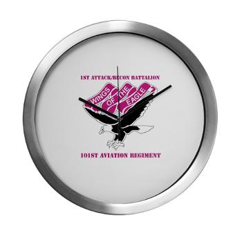1ARB101AR - M01 - 03 - DUI - 1st Attack/Recon Battalion - 101st Aviation Regiment with Text - Modern Wall Clock - Click Image to Close