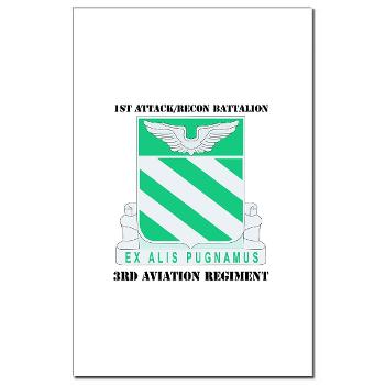 1ARB3AR - M01 - 02 - DUI - 1st Attack/Recon Bn- 3rd Aviation Regiment with text - Mini Poster Print