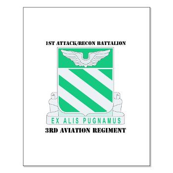 1ARB3AR - M01 - 02 - DUI - 1st Attack/Recon Bn- 3rd Aviation Regiment with text - Small Poster