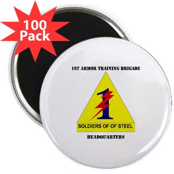 1ATBH - M01 - 01 - DUI - 1st Armor Training Brigade Headquarters with Text - 2.25" Magnet (100 pack)