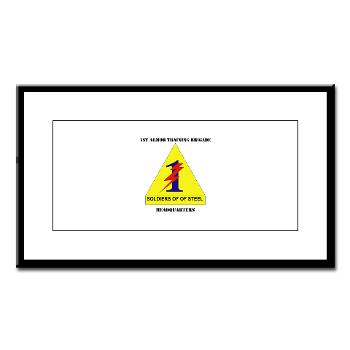 1ATBH - M01 - 02 - DUI - 1st Armor Training Brigade Headquarters with Text - Small Framed Print