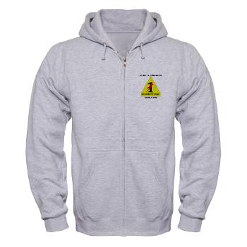 1ATBH - A01 - 03 - DUI - 1st Armor Training Brigade Headquarters with Text - Zip Hoodie