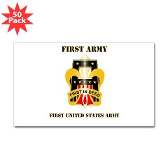 1A - M01 - 01 - DUI - First United States Army with Text Rectangle Magnet (100 pack) - Click Image to Close