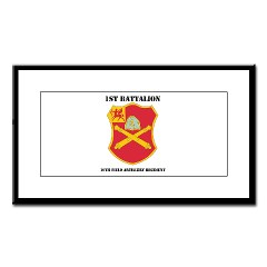 1B10FAR - M01 - 02 - DUI - 1st Bn - 10th Field Artillery Regt with Text Small Framed Print - Click Image to Close