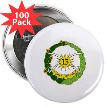 1B13A - M01 - 01 - DUI - 1st Battalion, 13th Armor - 2.25" Button (100 pack) - Click Image to Close