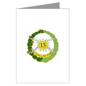 1B13A - M01 - 02 - DUI - 1st Battalion, 13th Armor - Greeting Cards (Pk of 20) - Click Image to Close