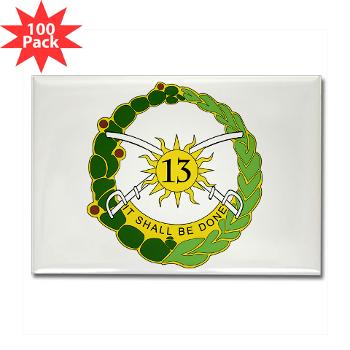 1B13A - M01 - 01 - DUI - 1st Battalion, 13th Armor - Rectangle Magnet (100 pack) - Click Image to Close