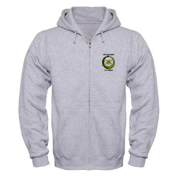 1B13A - A01 - 03 - DUI - 1st Battalion, 13th Armor with Text - Zip Hoodie