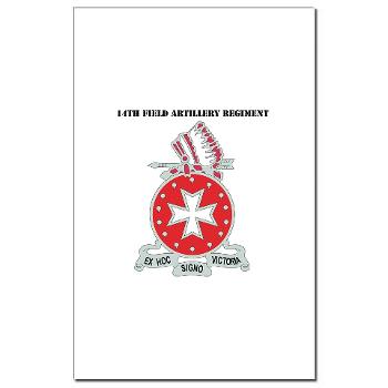 1B14FAR - M01 - 02 - DUI - 1st Bn - 14th FA Regt with Text - Mini Poster Print - Click Image to Close