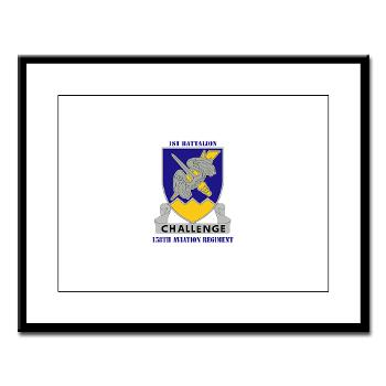 1B158AR - M01 - 02 - DUI - 1st Battalion,158th Aviation Regiment with Text - Large Framed Print