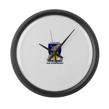 1B158AR - M01 - 03 - DUI - 1st Battalion,158th Aviation Regiment with Text - Large Wall Clock - Click Image to Close
