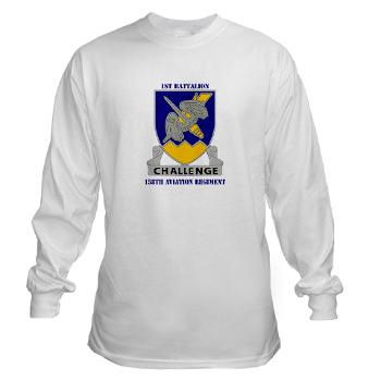 1B158AR - A01 - 03 - DUI - 1st Battalion,158th Aviation Regiment with Text - Long Sleeve T-Shirt