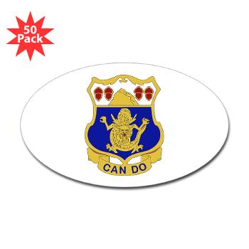 1B15IR - M01 - 01 - DUI - 1st Bn - 15th Infantry Regt with Text - Sticker (Oval 50 pk) - Click Image to Close