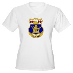 1B15IR - A01 - 04 - DUI - 1st Bn - 15th Infantry Regt - Women's V-Neck T-Shirt