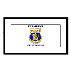 1B15IR - M01 - 02 - DUI - 1st Bn - 15th Infantry Regt with Text - Small Framed Print
