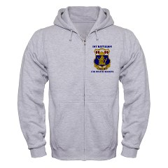 1B15IR - A01 - 03 - DUI - 1st Bn - 15th Infantry Regt with Text - Zip Hoodie