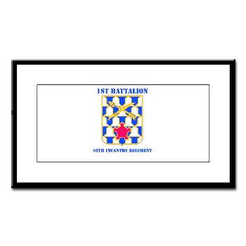 1B16IR - M01 - 02 - DUI - 1st Bn - 16th Infantry Regt with Text - Small Framed Print