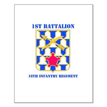 1B16IR - M01 - 02 - DUI - 1st Bn - 16th Infantry Regt with Text - Small Poster - Click Image to Close