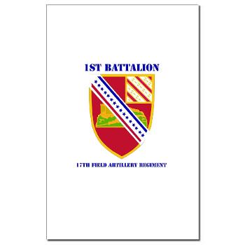 1B17FAR - M01 - 02 - DUI - 1st Bn - 17th FA Regt with Text - Mini Poster Print