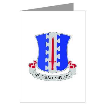 1B187IR - M01 - 02 - DUI - 1st Bn - 187th Infantry Regiment Greeting Cards (Pk of 10) - Click Image to Close