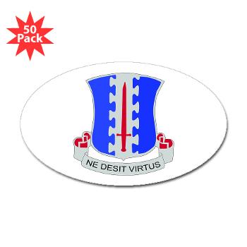 1B187IR - M01 - 01 - DUI - 1st Bn - 187th Infantry Regiment Sticker (Oval 50 pk)