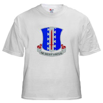 1B187IR - A01 - 04 - DUI - 1st Bn - 187th Infantry Regiment White T-Shirt