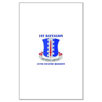 1B187IR - M01 - 02 - DUI - 1st Bn - 187th Infantry Regiment with Text Large Poster
